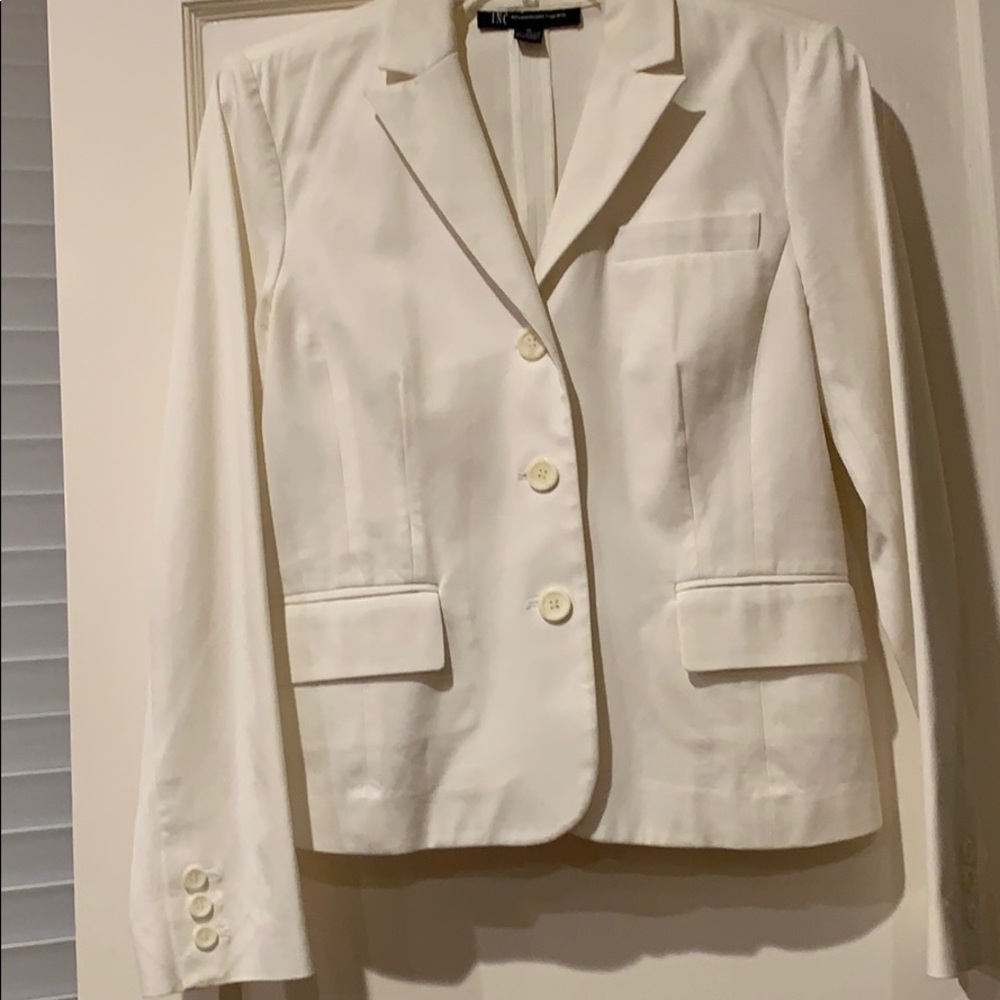 Cotton white blazer
